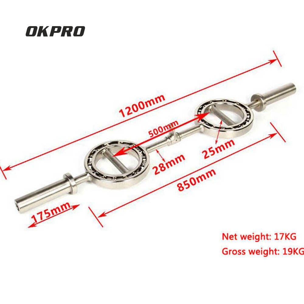 Custom Weight Lifting Barbell Powerlifting Bar Fitness 360 Degree EZ